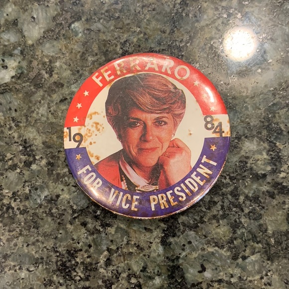 Collectible Vintage Political Button Geraldine Ferraro For Vice President 1984 - Picture 1 of 4